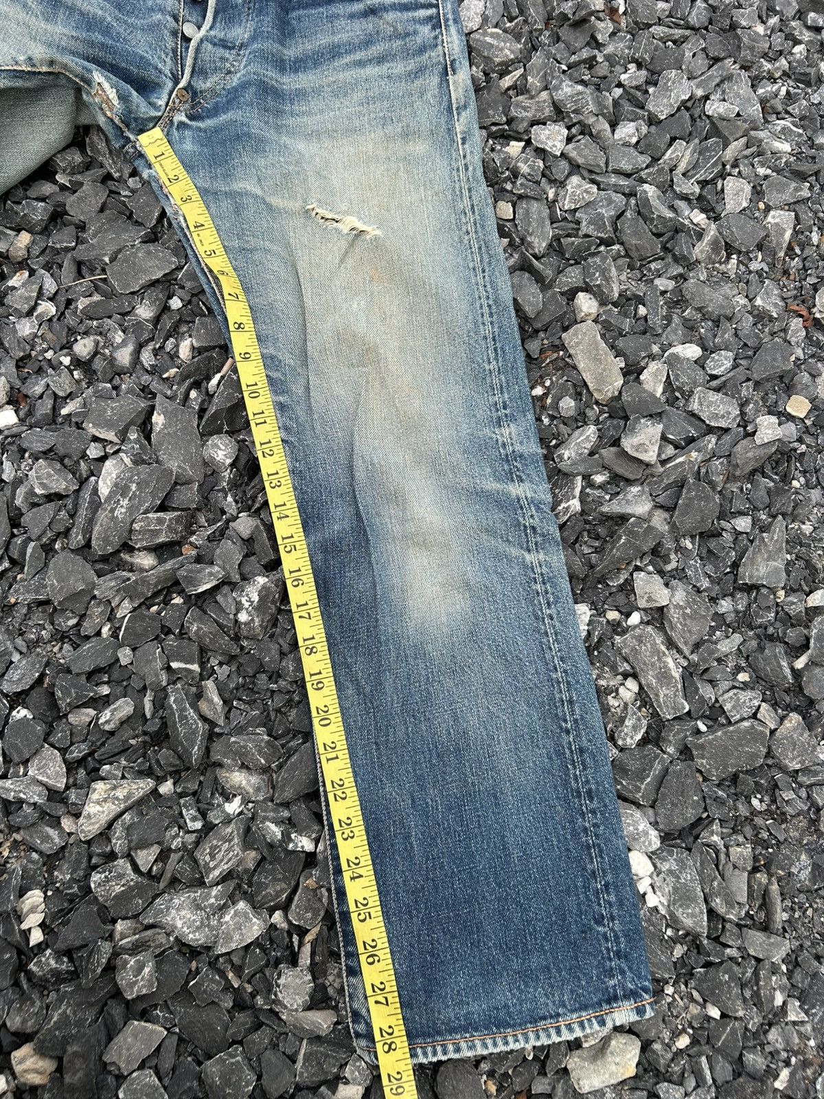 Japanese Brand × Kapital × Vintage Evisu Selvedge Distressed Japanese Denim Jeans Size US 29 - 21 Thumbnail