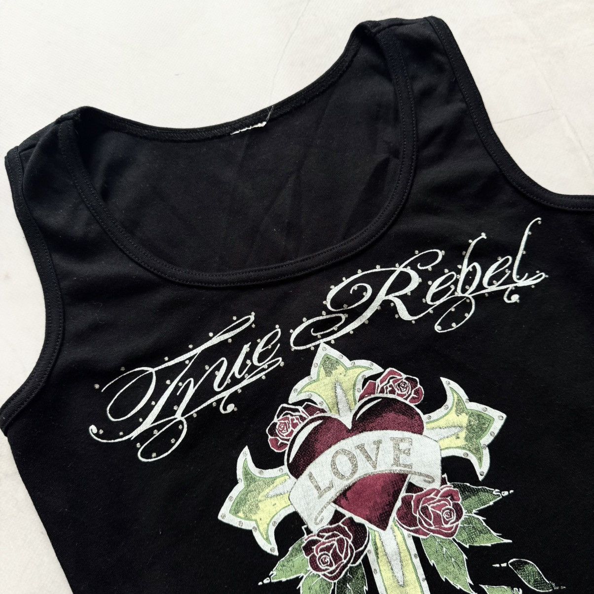 Ed Hardy Y2K Vibe Ed Hardy Tank Top Rhinestones Hysteric Glamour Vibe Size M / US 6-8 / IT 42-44 - 4 Thumbnail