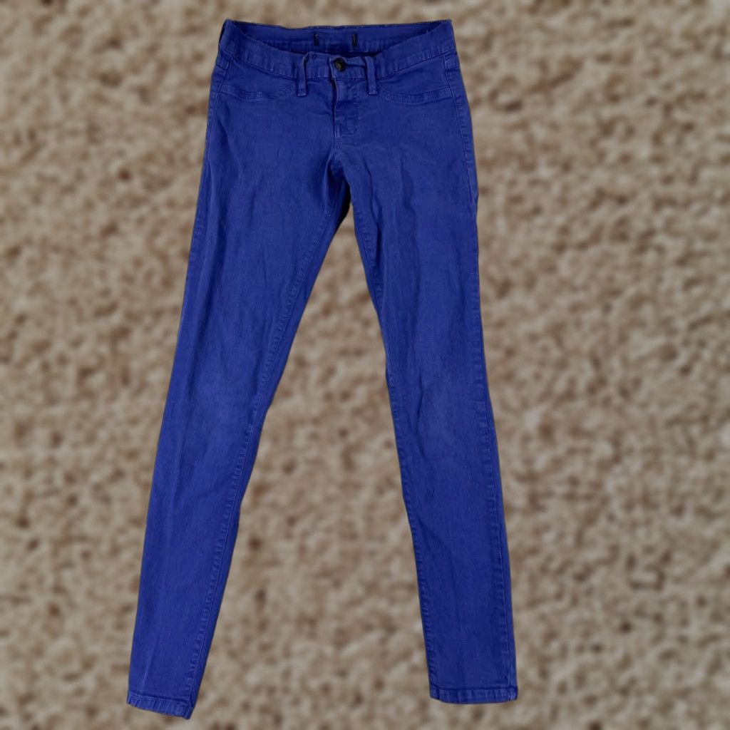 Vintage Klique B Jeans Womens 5 Purple Skinny Low Rise 25x28 Denim Size 27" / US 4 / IT 40 - 1 Thumbnail