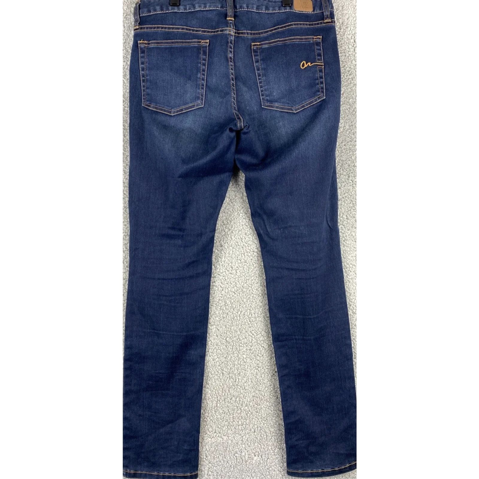 Vintage American Rag Cie Jeans Women Blue Size 11 Slim Straight Leg Wash Denim 31-41 Regular Comfort Zipper Button Size 32" / US 10 / IT 46 - 7 Thumbnail