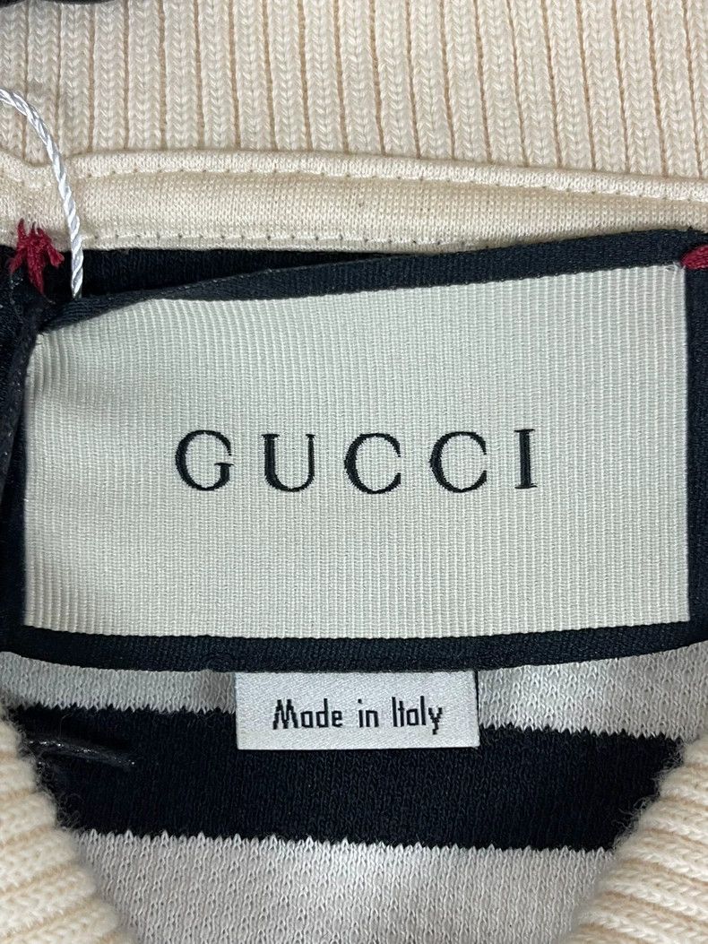 Gucci Gucci Black and white striped pocket logo short-sleeved Pol Size US M / EU 48-50 / 2 - 6 Thumbnail