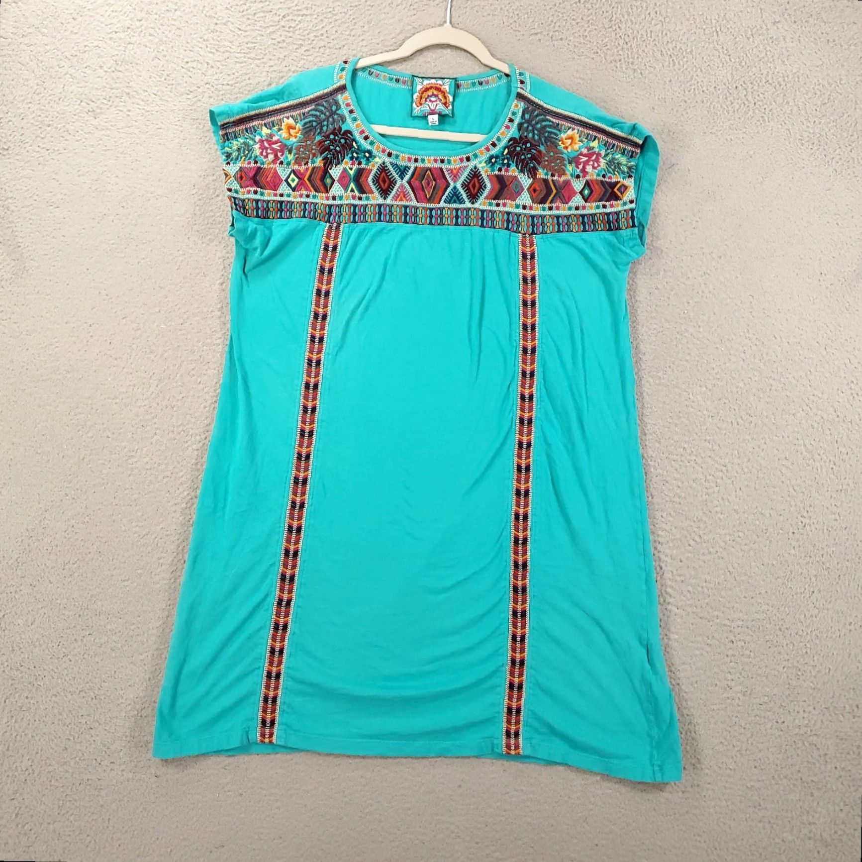 Johnny Was Johnny Was Dress Womens S Quinn Embroidered Boho Southwest Floral Geometric Size S / US 4 / IT 40 - 2 Thumbnail