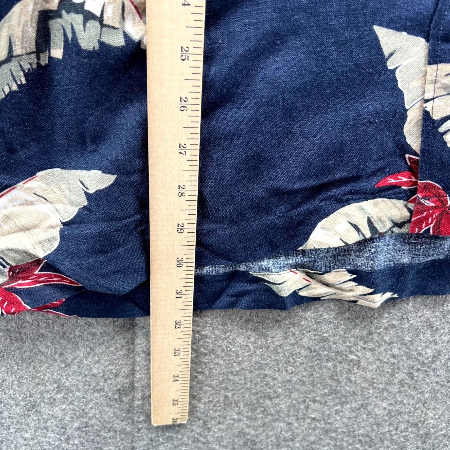 Nautica VINTAGE Nautica Shirt Mens Medium Blue Red Button Down Floral Linen Hawaiian Camp Vtg Size US M / EU 48-50 / 2 - 4 Thumbnail