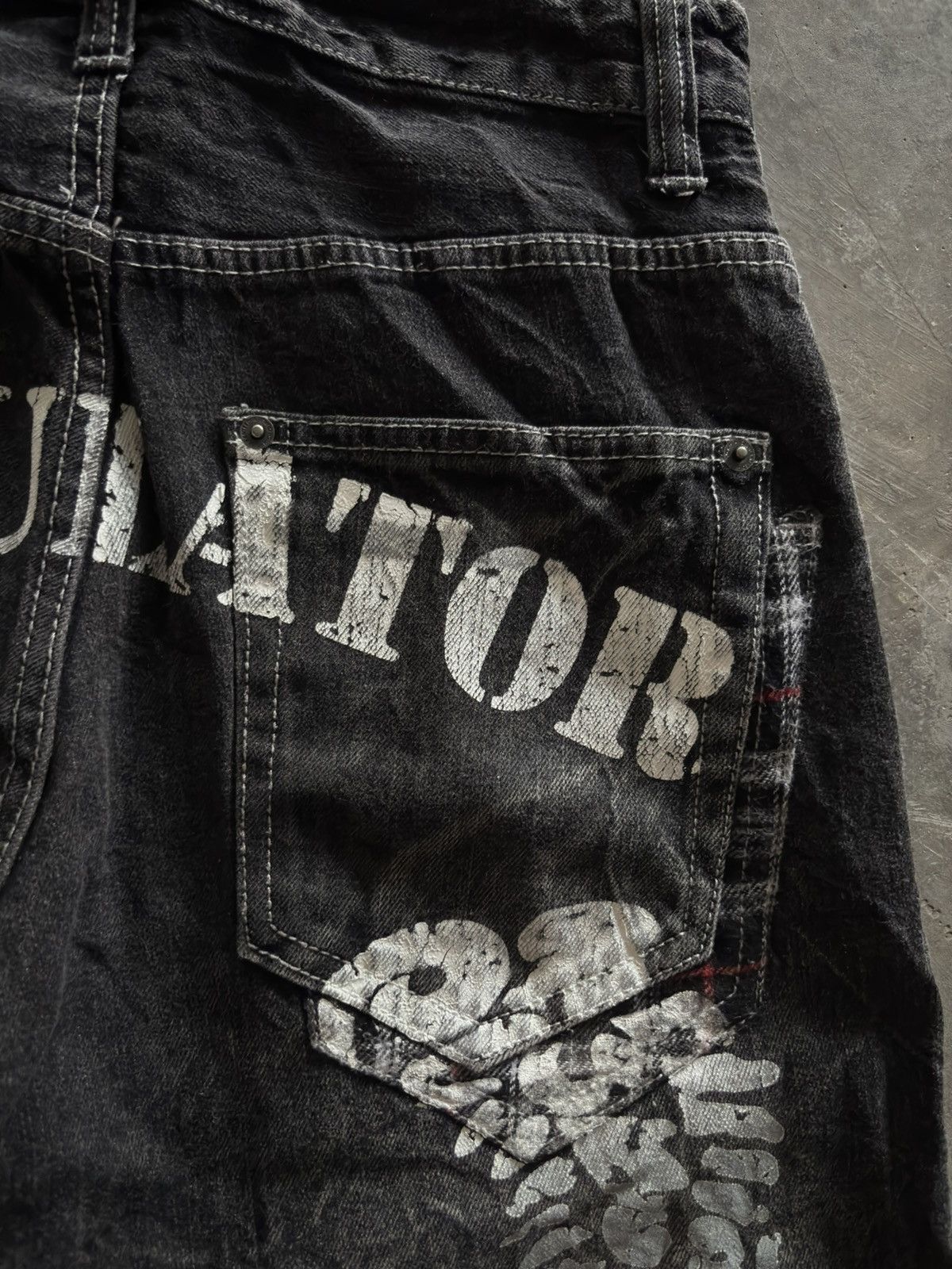 Hysteric Glamour Y2K wing stimulator backhit design punk gothic washed jeans Size US 30 / EU 46 - 15 Thumbnail
