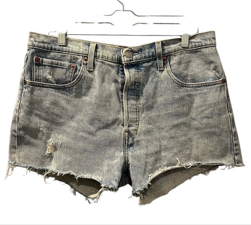 Levi's Levi Strauss 501 Denim Jean Shorts Size 34 Button Fly Blue Size 34" / US 12 / IT 48 - 1 Thumbnail