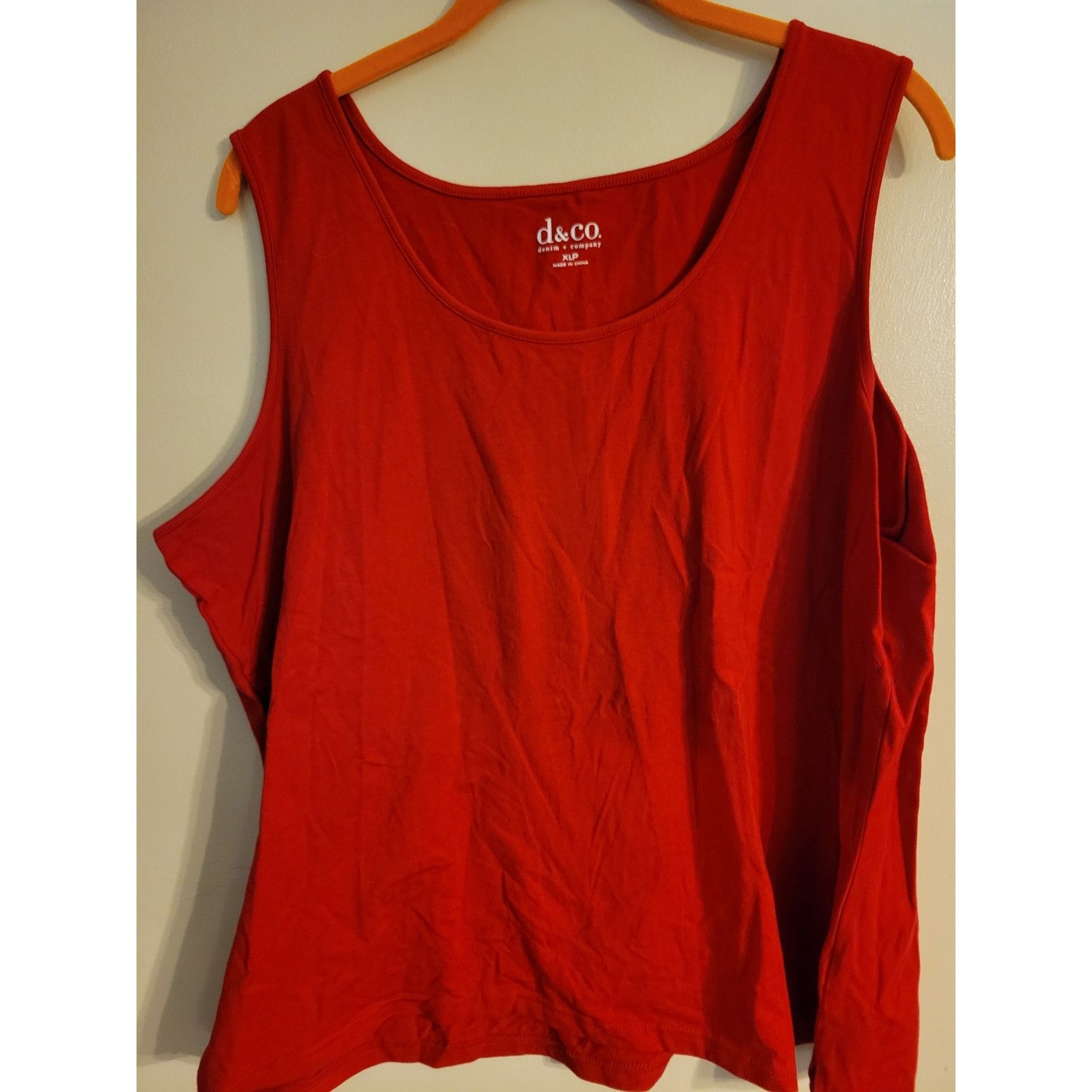 Denim & Co. Denim & Co Red Tank Top XLP Size XL / US 12-14 / IT 48-50 - 3 Thumbnail
