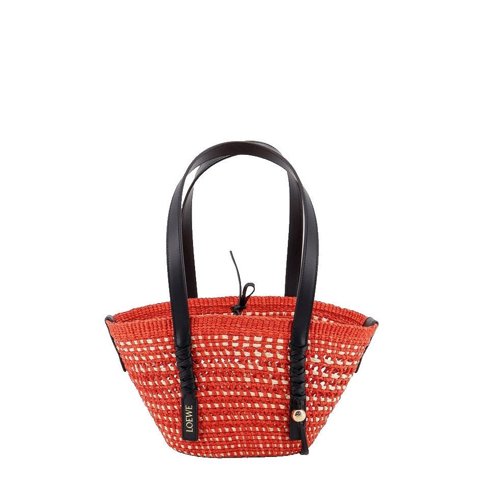 Loewe LOEWE $1500 Small Braid Basket Red/Black Tote Bag New & Auth Size ONE SIZE - 1 Thumbnail