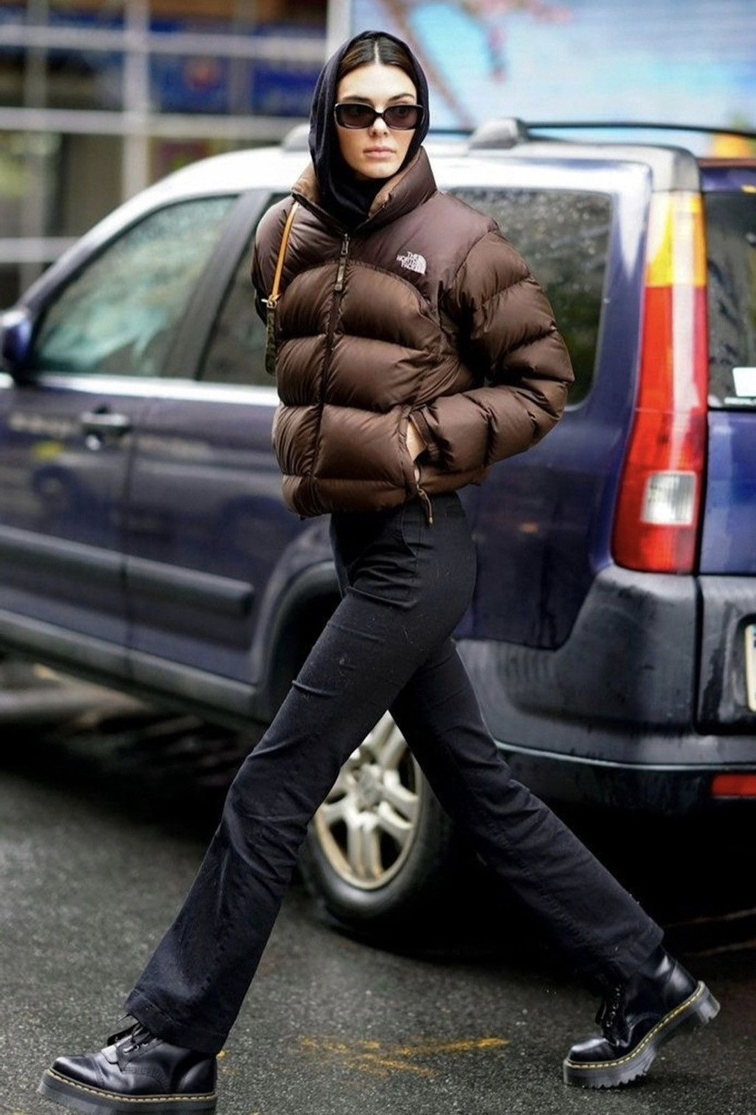 image of Outdoor Life x The North Face Down Jacket 700 Brown Kendall Jenner Style, Women's (Size Medium)