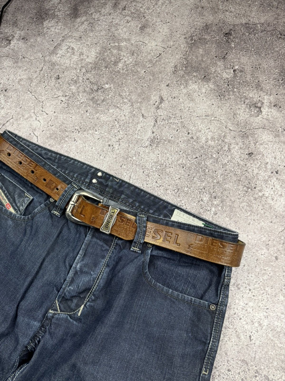 Diesel Diesel Vintage Y2K Japanesse Western Leather Monogram Belt Size ONE SIZE - 3 Thumbnail