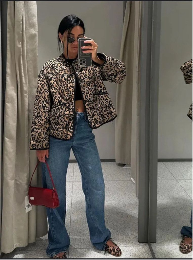 Zara Zara Animal Print Puffer Jacket Size S Size S / US 4 / IT 40 - 4 Thumbnail