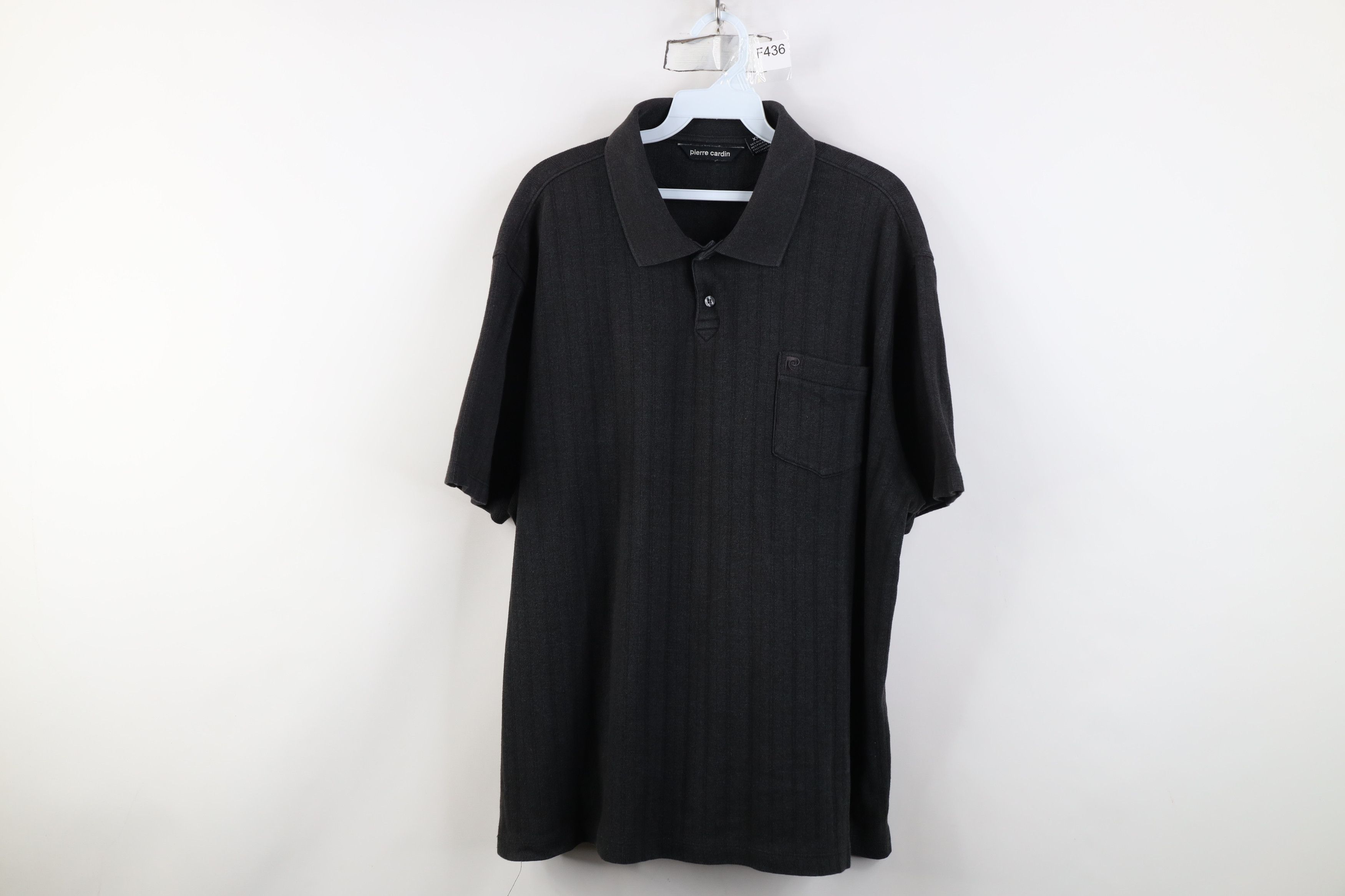 Pierre Cardin Vintage 90s Pierre Cardin Collared Polo Shirt Charcoal Gray Size US XXL / EU 58 / 5 - 1 Thumbnail