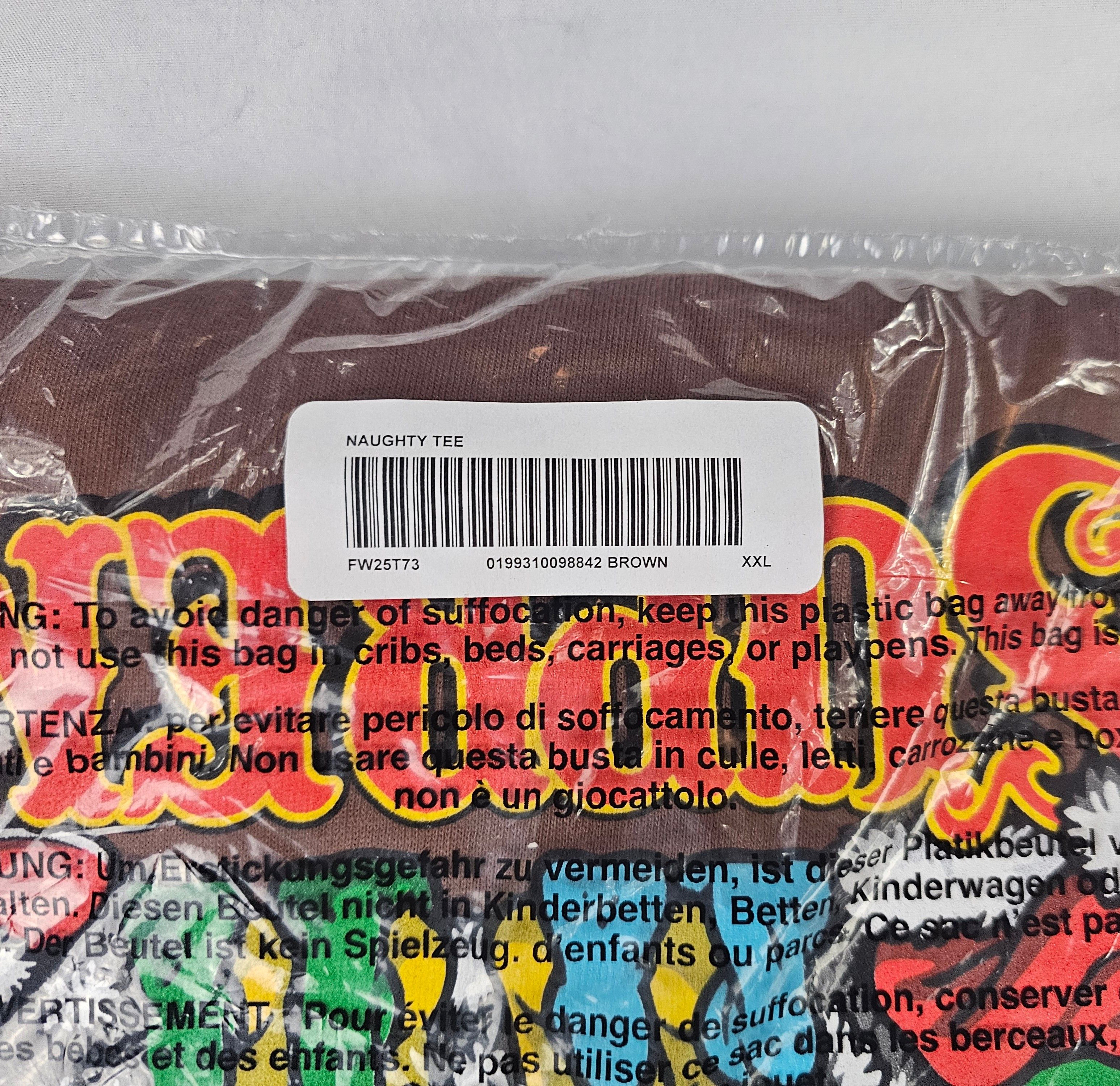 Supreme Supreme Naughty Santa Tee Brown FW25 Size XXL CONFIRMED Size US XXL / EU 58 / 5 - 6 Thumbnail