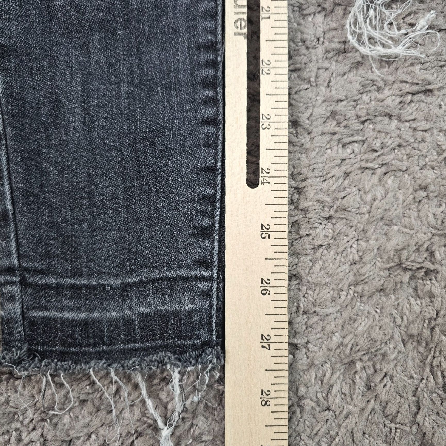 Denime Judy Blue Jeans Skinny Women 24 Gray Low Rise Stretch Denim Fray 28in Inseam Womens Jeans 90s Style Size 42" / US 20 - 7 Thumbnail