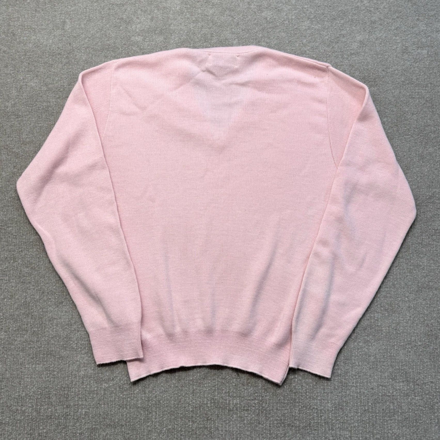 Jantzen VINTAGE Jantzen V Neck Sweater Womens L Pink Orlon Acrylic NWT 70s 80s Size L / US 10 / IT 46 - 6 Thumbnail