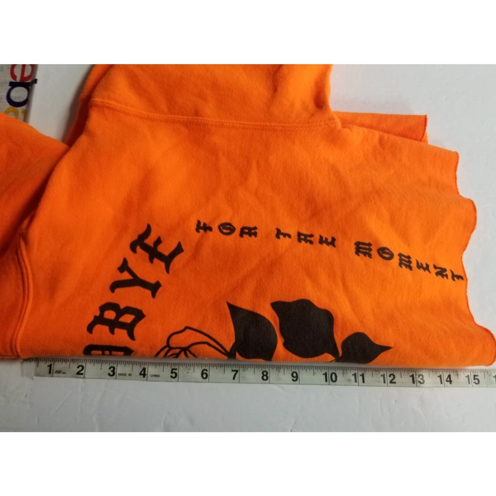 Anthropologie Anthropologie BSR Cropped Hoodie Sweatshirt XS Women Orange Love Pullover Long Sleeve V-Neck Cropped Activewear Size XS / US 0-2 / IT 36-38 - 5 Thumbnail