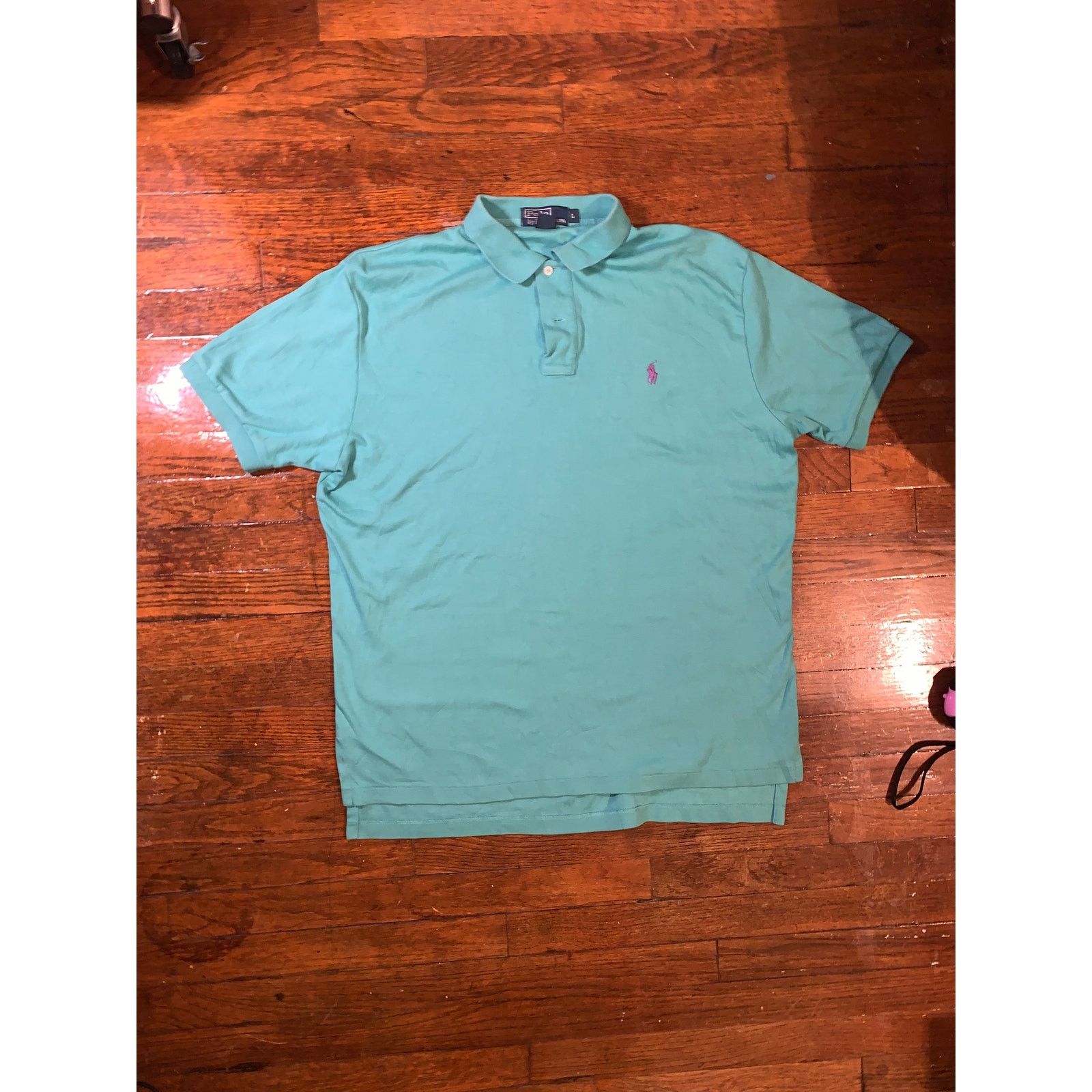 Polo Ralph Lauren Polo Ralph Lauren Teal Polo Shirt L Pink Pony Short Sleeve Size US L / EU 52-54 / 3 - 1 Thumbnail