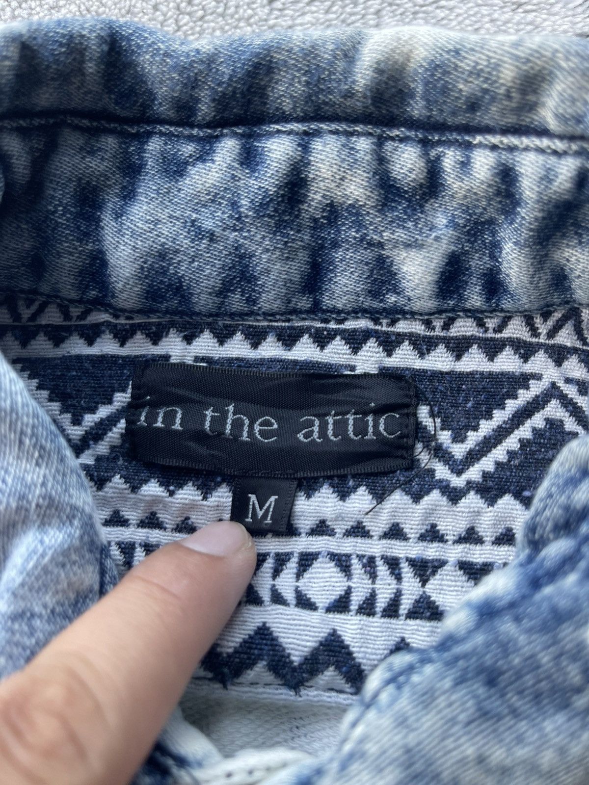 In The Attic Vintage In The Attic Long Sleeve Button Down Acid Wash Tee Size US M / EU 48-50 / 2 - 12 Thumbnail