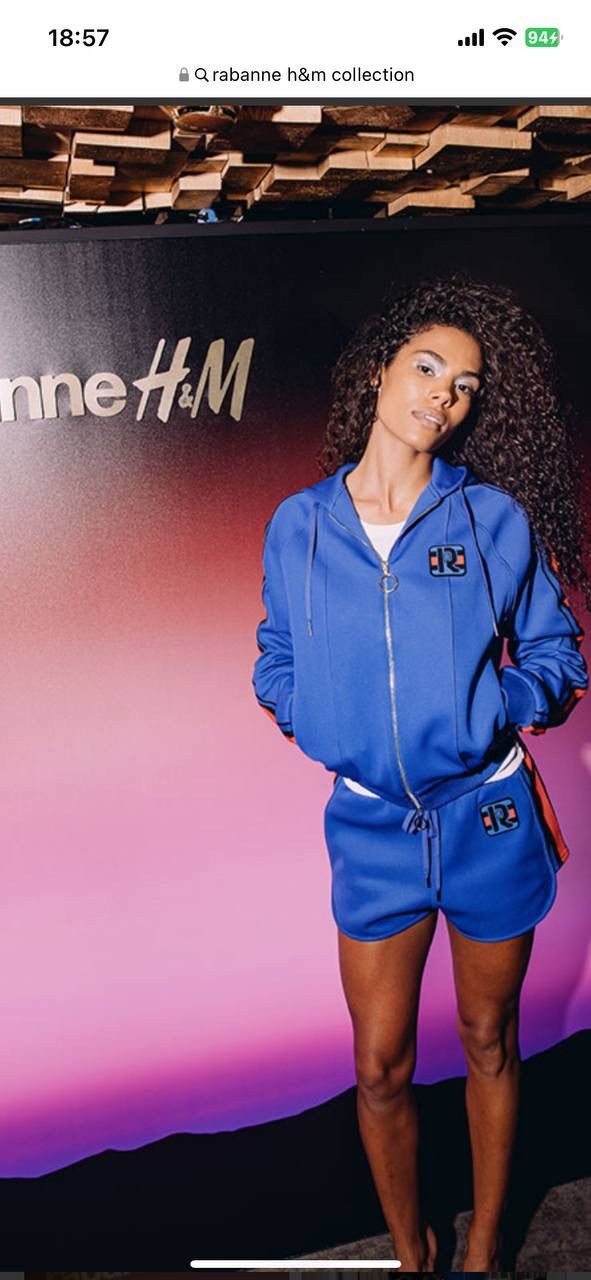H&M × Paco Rabanne New Rabanne H&M Unisex Blue Full Zip Hooded Tracksuit Size L / US 10 / IT 46 - 3 Thumbnail
