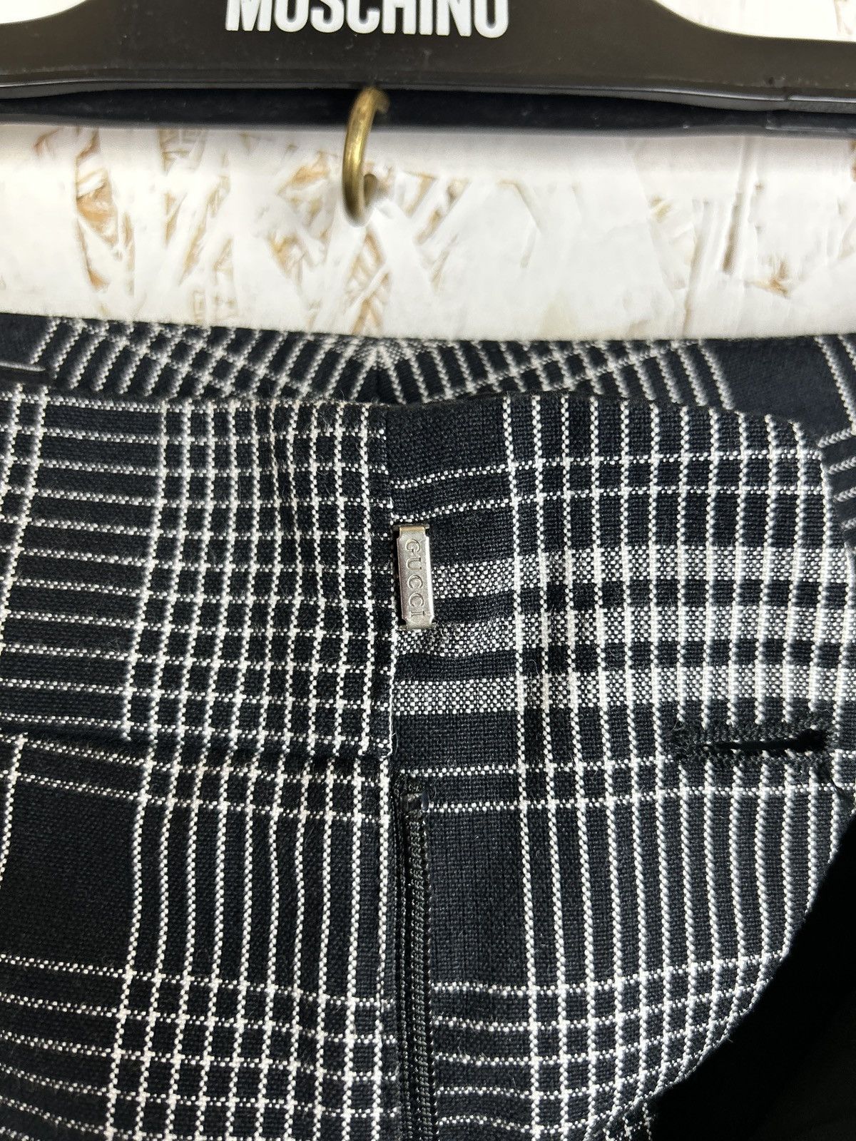 Gucci Vintage Gucci Plaid Checketed Striped Trousers 2007 Grey 38 Size 26" / US 2 / IT 38 - 7 Thumbnail