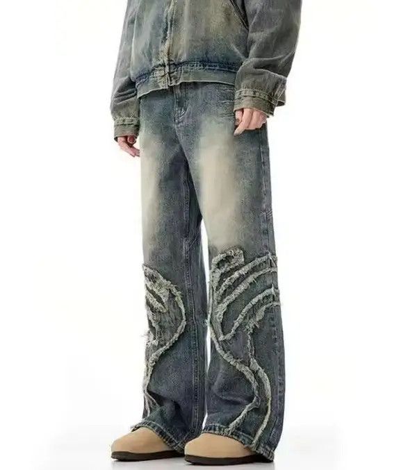 Japanese Brand Kurumiya x Fuka Distressed Washed Y2k Denim Size US 31 - 1 Thumbnail