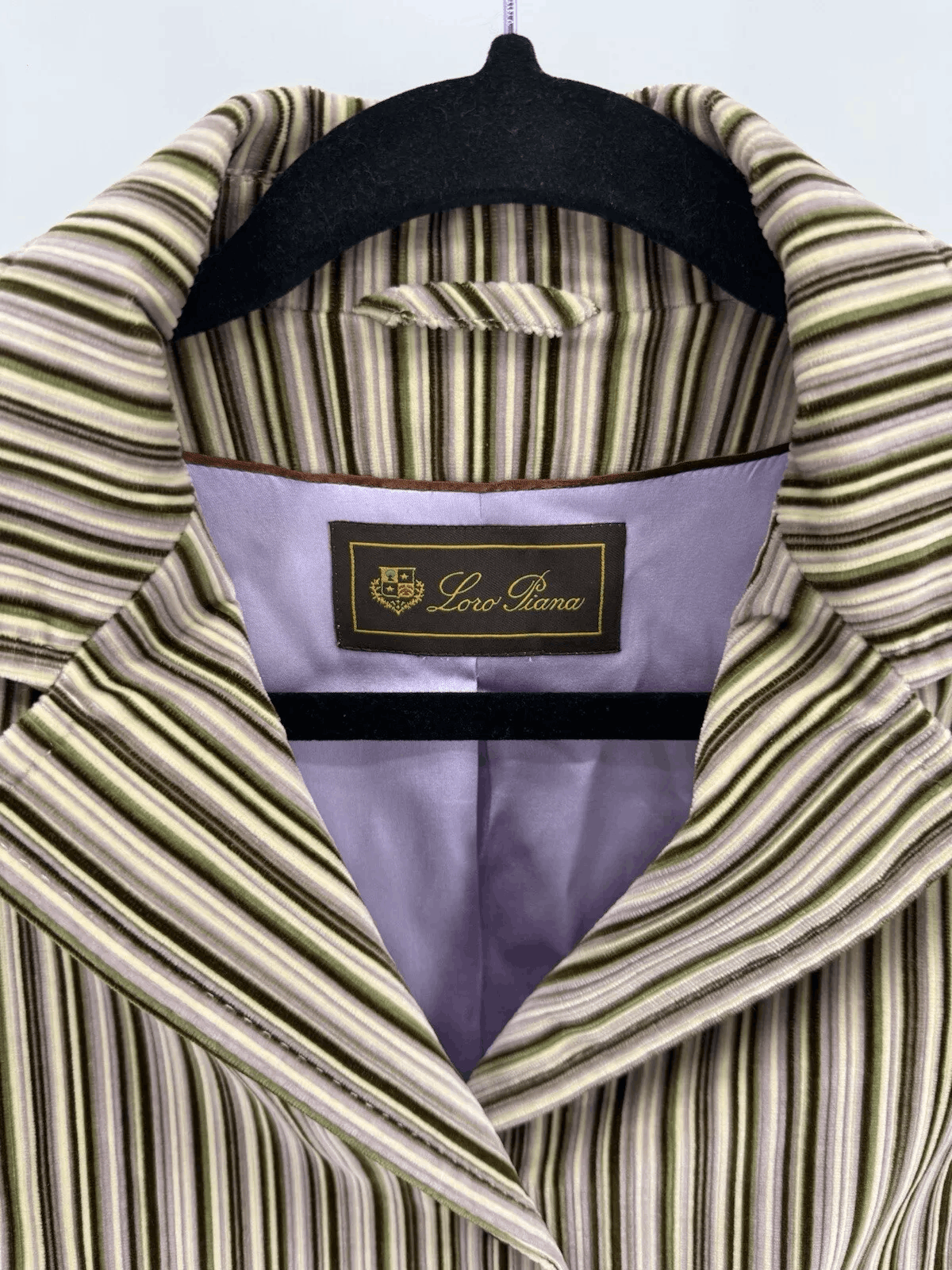 Loro Piana Loro Piana Striped Velour Blazer Size S US4 IT40 Size S / US 4 / IT 40 - 4 Thumbnail