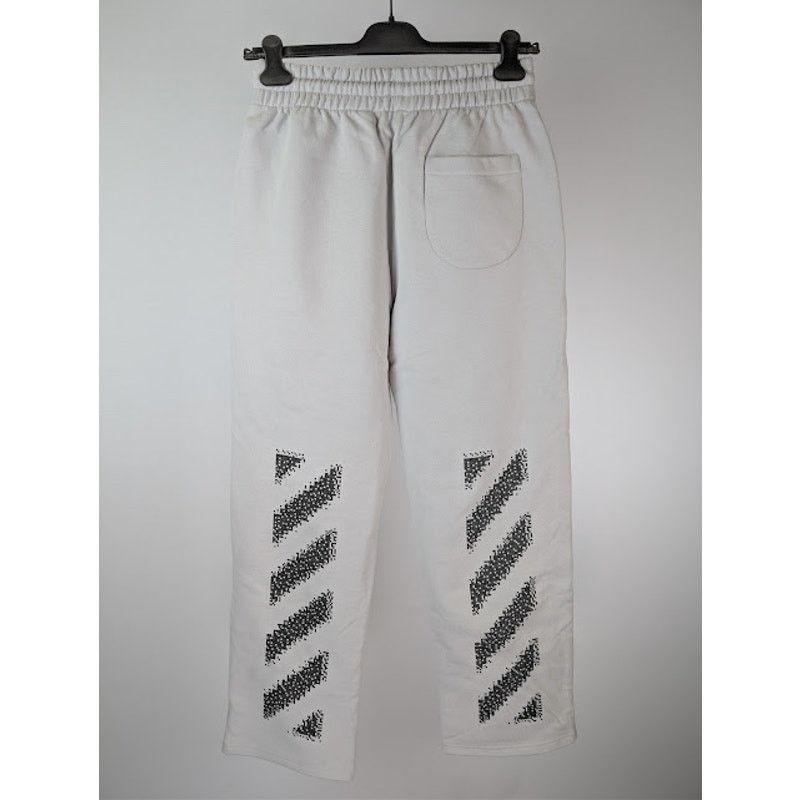 Off-White o1rshd1 Pixel Diag Sweatpants in Light Stone / Black Size US 30 / EU 46 - 1 Thumbnail