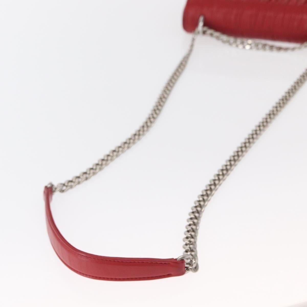 Prada Prada Leather Chain Nappa Goful Shoulder Bag Red Size ONE SIZE - 9 Thumbnail