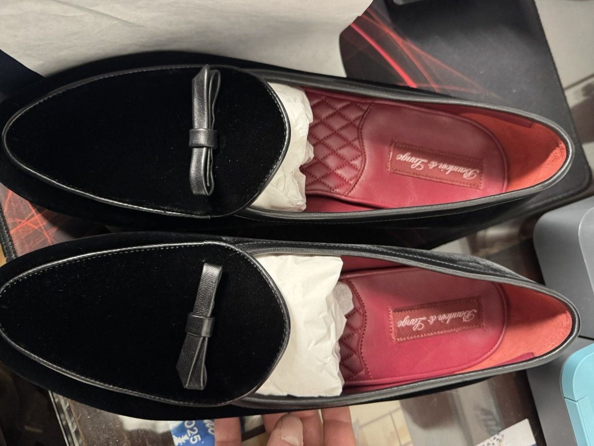 Baudoin & Lange Baudoin & Lange sagan velvet bow loafer shoes Size US 12.5 / EU 45-46 - 2 Thumbnail