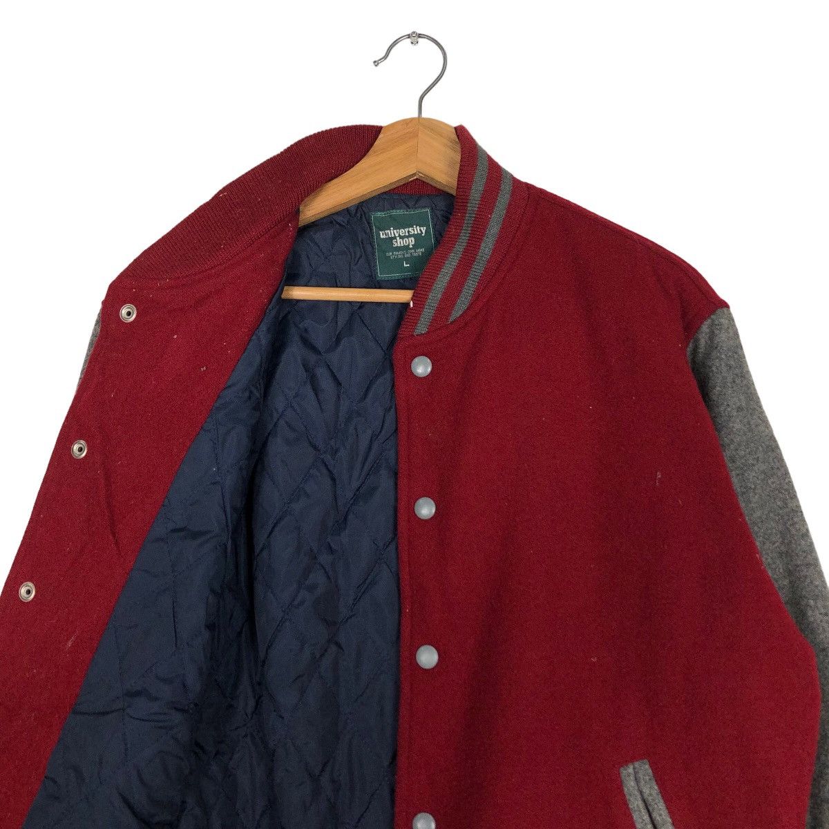 Japanese Brand 🔥Vtg Varsity Jacket Wool University Shop Issey Miyake Size US L / EU 52-54 / 3 - 10 Thumbnail