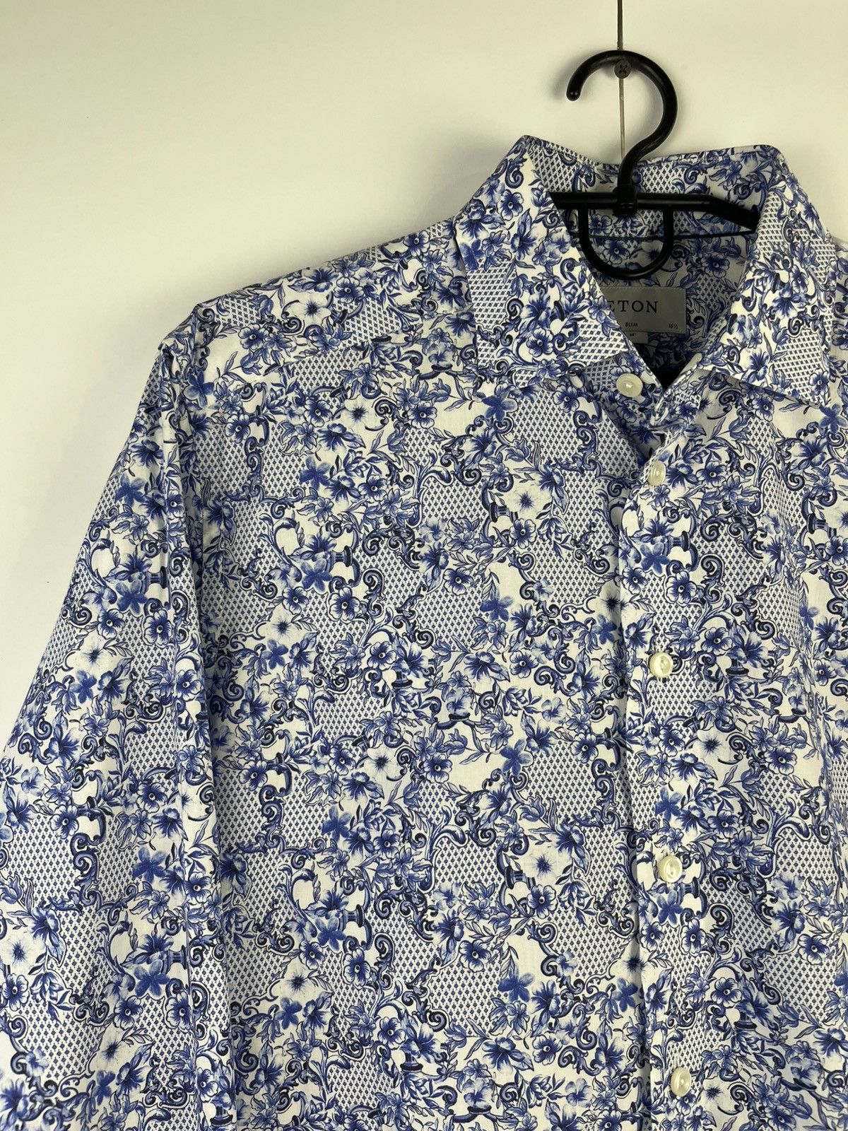 Eton Eton Printed Cotton Long Sleeve Shirt Button Up Size US M / EU 48-50 / 2 - 2 Thumbnail