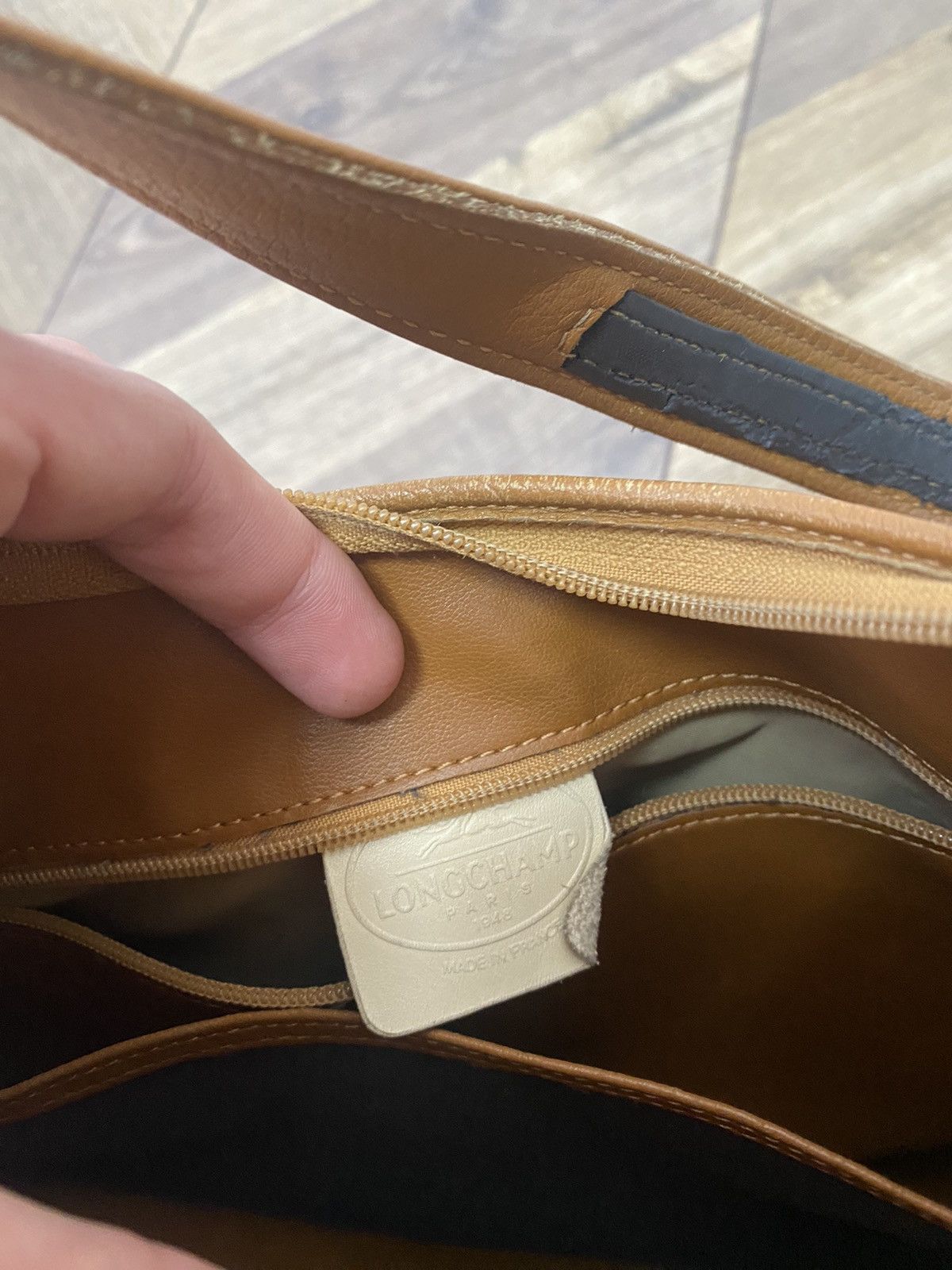 Longchamp × Vintage Vintage Longchamp Leather Women’s Streetwear Bag Size ONE SIZE - 8 Thumbnail