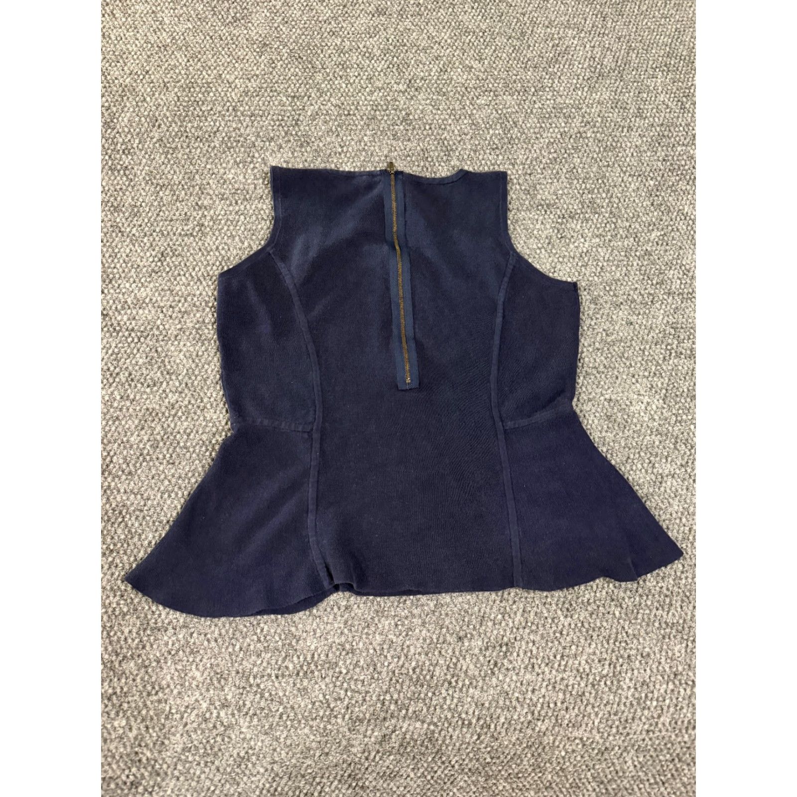 Eileen Fisher Eileen Fisher Sleeveless Top Womens Medium Blue Silk Cotton Knit Crew Neck Pullover Casual Tunic Size M / US 6-8 / IT 42-44 - 5 Thumbnail
