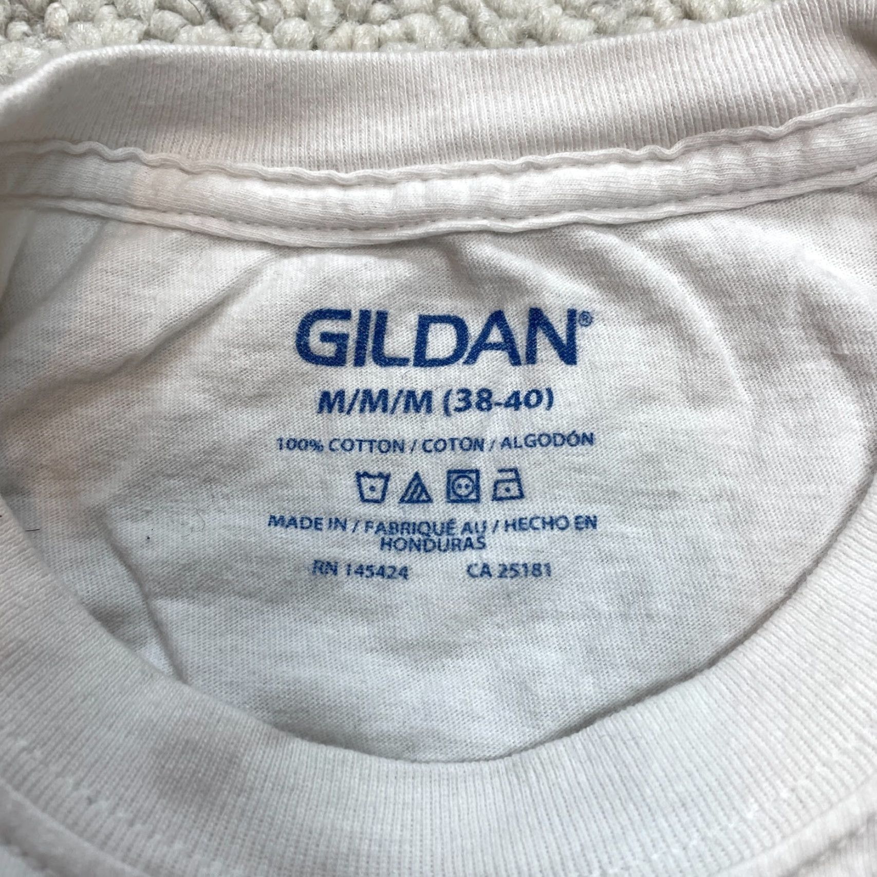 Gildan Gildan Shirt Womens Medium White Crew Short Sleeve Cotton Solid Basic Top 38-40 Regular Womens T-Shirt Size M / US 6-8 / IT 42-44 - 5 Thumbnail