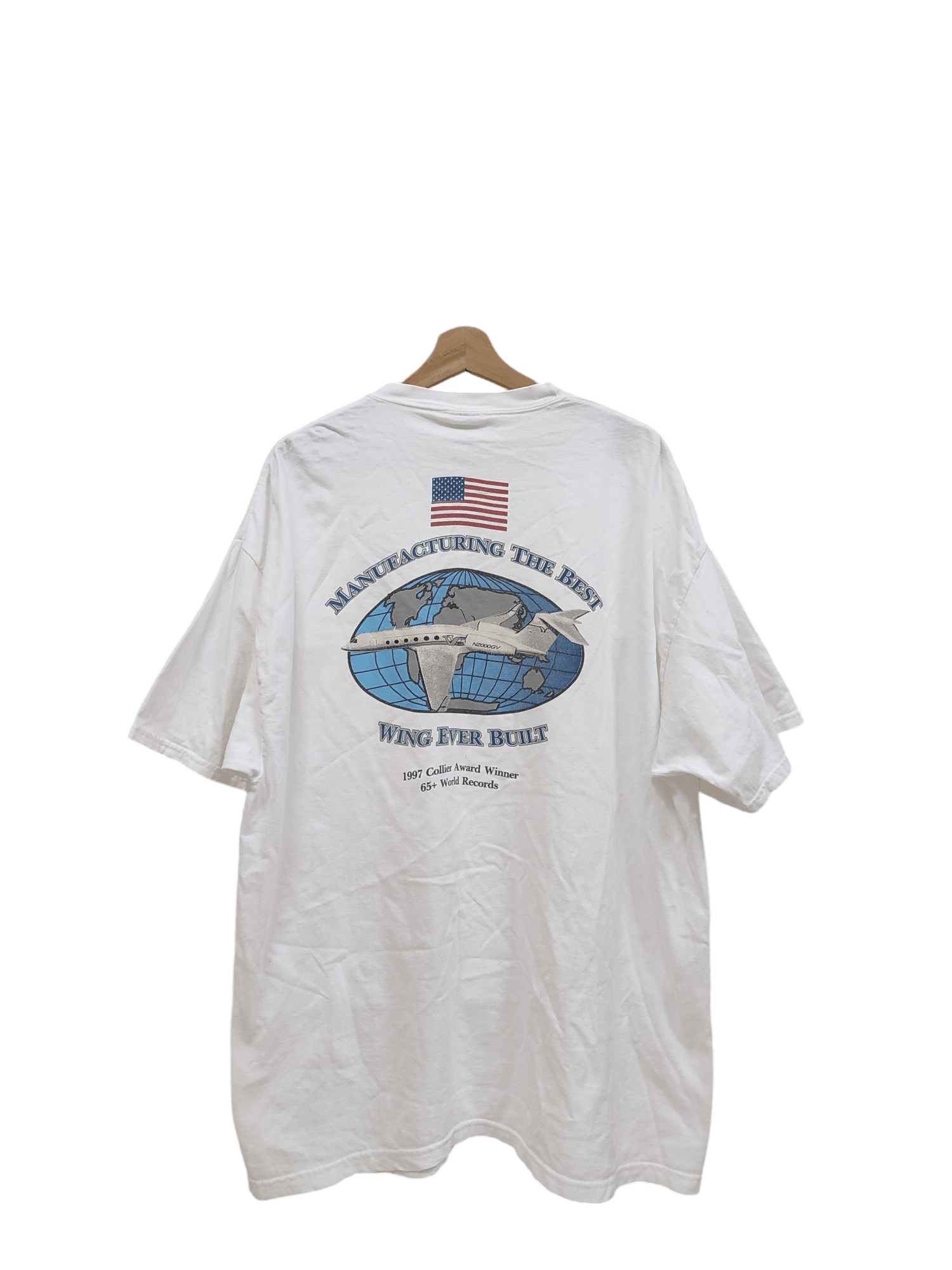 Hanes 💥90💥 Manufacturing The Best Wing Ever Built Vintage Tee Size US XL / EU 56 / 4 - 1 Thumbnail