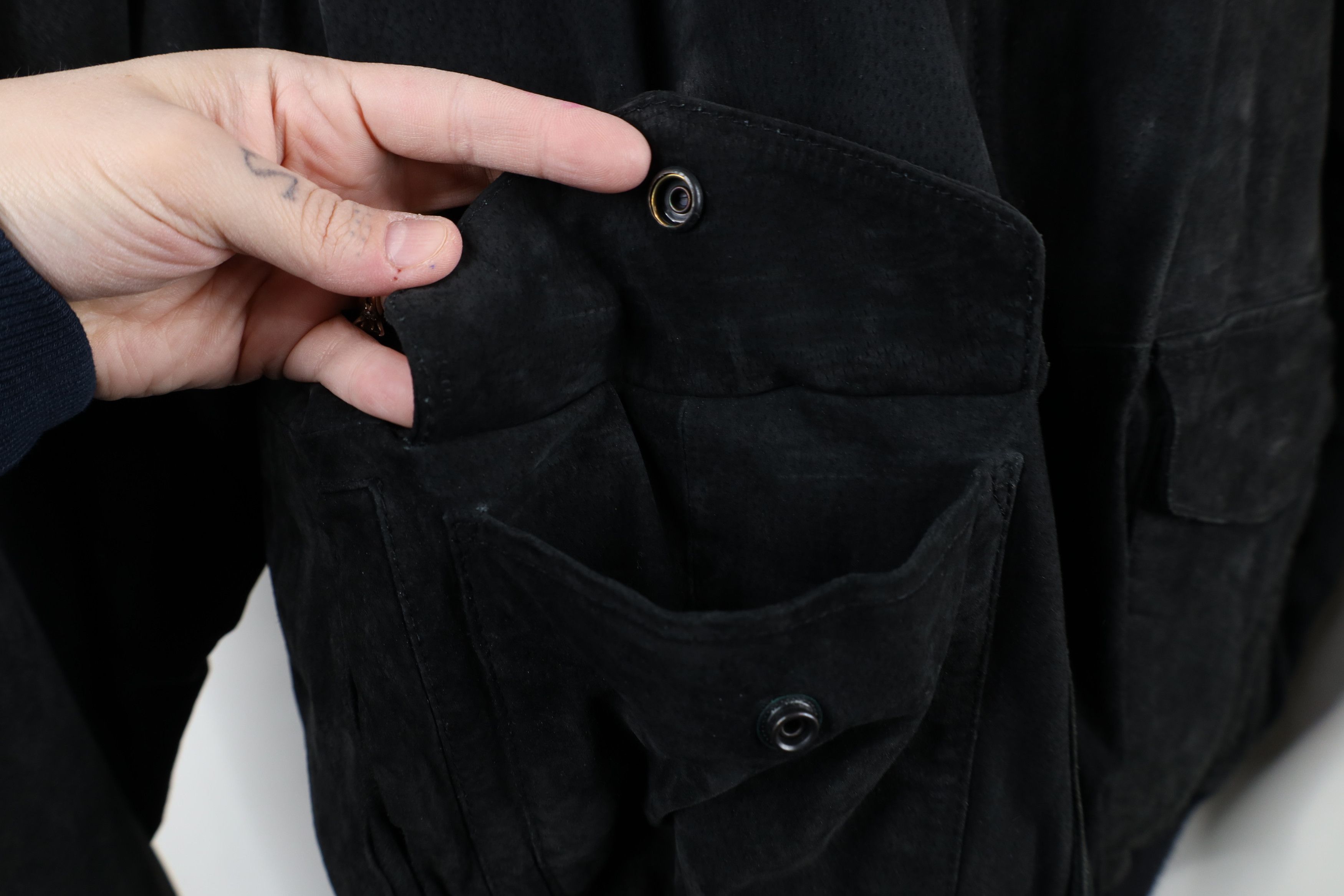 Vintage Vintage 90s Streetwear Leather Flight Bomber Jacket Black Size US M / EU 48-50 / 2 - 8 Thumbnail
