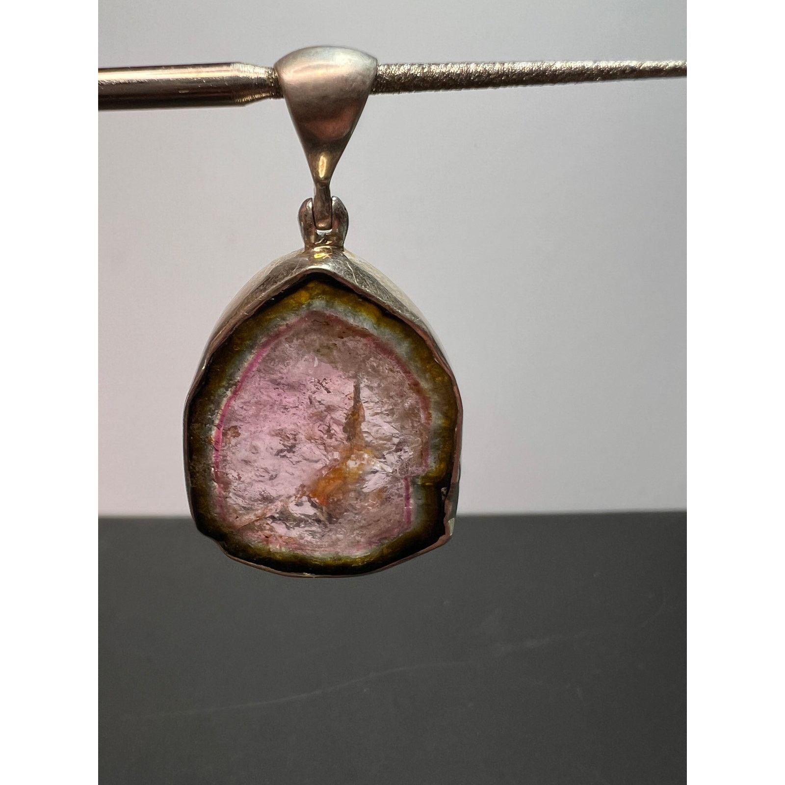 Other NEW Watermelon tourmaline sterling silver pendant 8.16 grams Size ONE SIZE - 7 Thumbnail