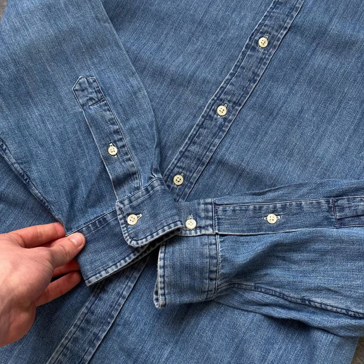 Polo Ralph Lauren × Streetwear × Vintage Vintage polo Ralph Lauren denim shirt button up Size US XL / EU 56 / 4 - 4 Thumbnail