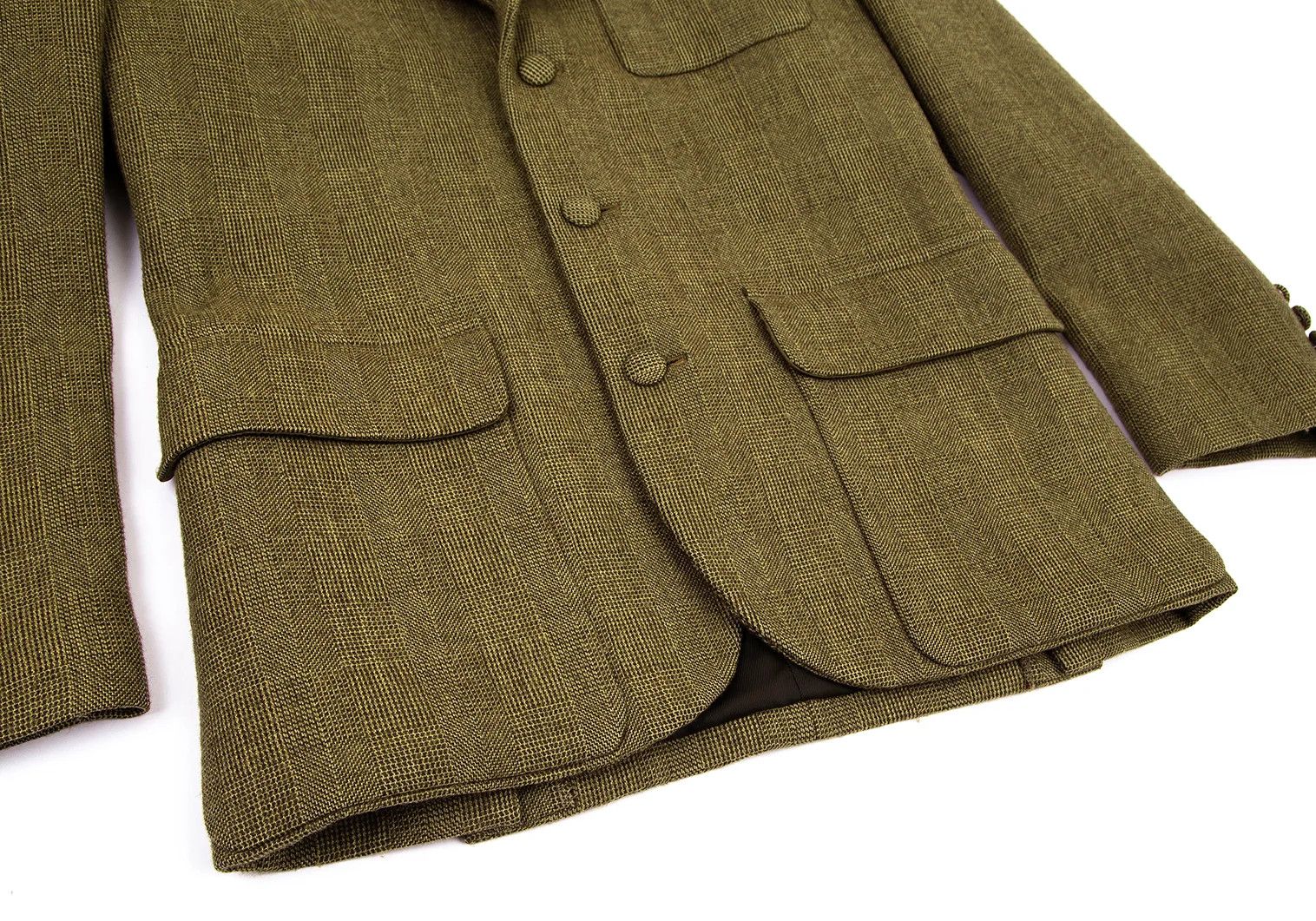 Jean Paul Gaultier Wool-Poly Check Patch Pocket Jacket in Brown Size 48 Size US M / EU 48-50 / 2 - 9 Thumbnail