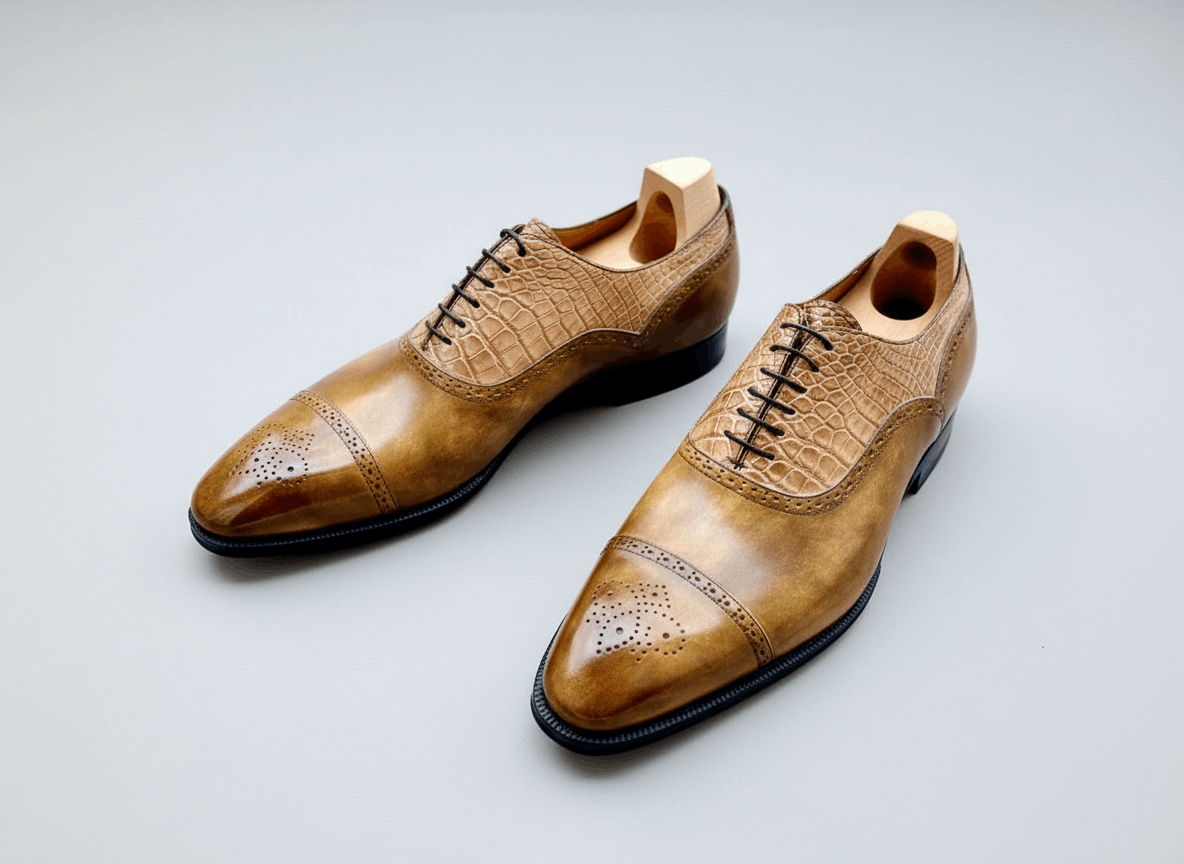 Enzo Bonafe Maison Koly X Enzo Bonafe Magnat Oxfords Alligator Size US 11.5 / EU 44-45 - 1 Thumbnail
