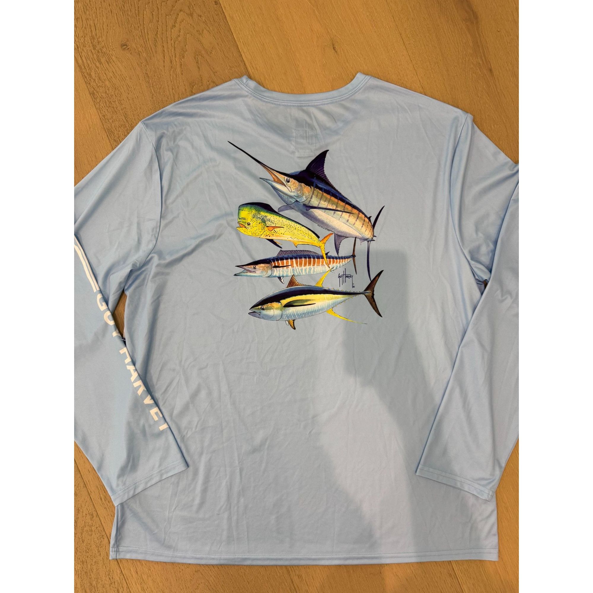 Guy Harvey GUY HARVEY Men's UPF 30 Sun Performance Long Sleeve Shirt NW Size US XXL / EU 58 / 5 - 5 Thumbnail