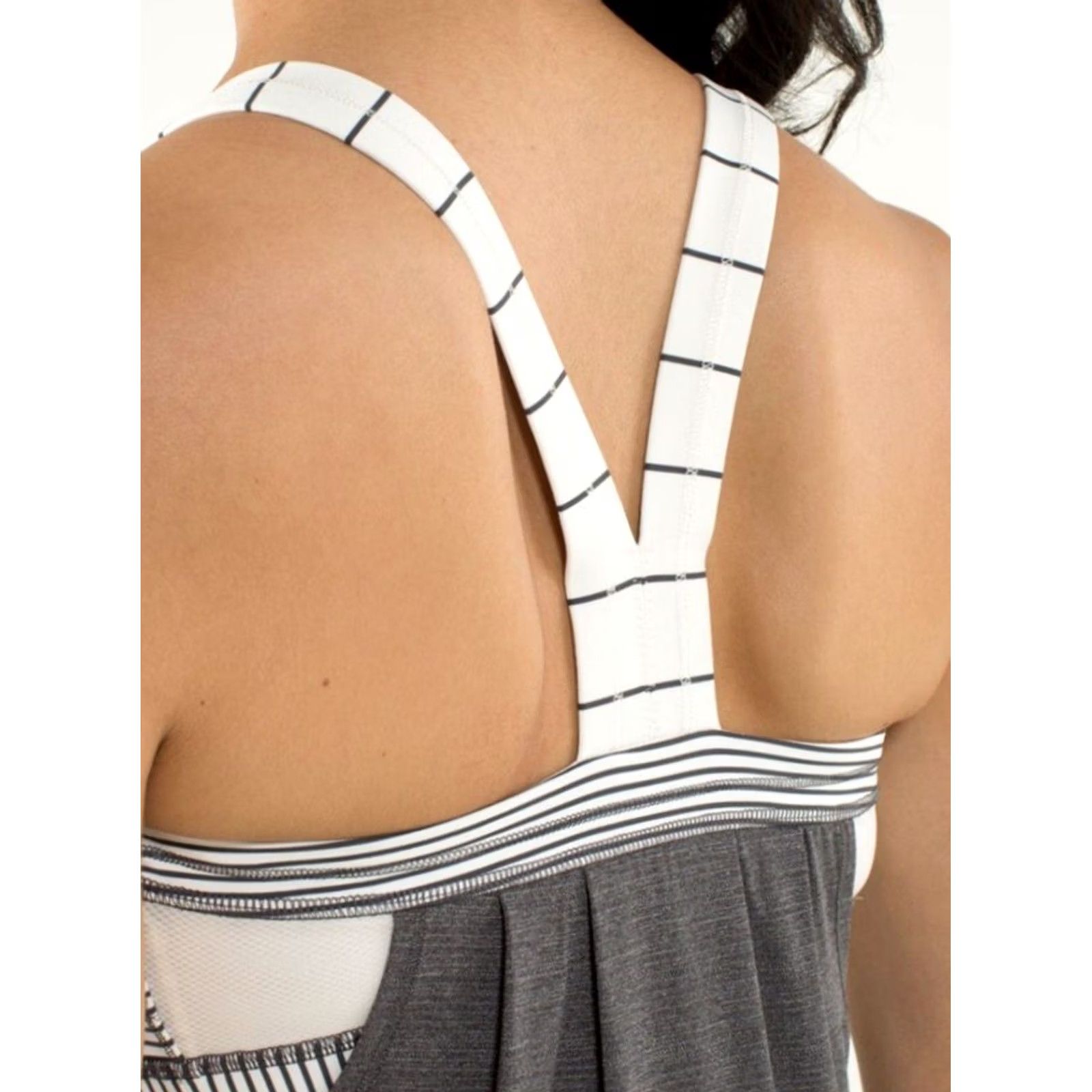 Lululemon Lululemon Rest Less Tank Shirt Women Size 6 Gray Sleeveless Racerback Light Heathered Soot Striped Size M / US 6-8 / IT 42-44 - 5 Thumbnail