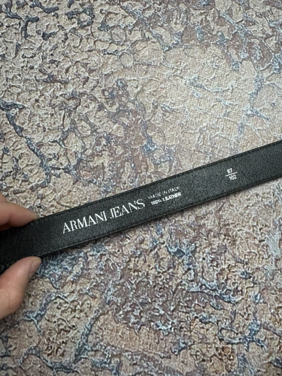 Armani Vintage leather belt Armani Jeans metal logo Size ONE SIZE - 6 Thumbnail