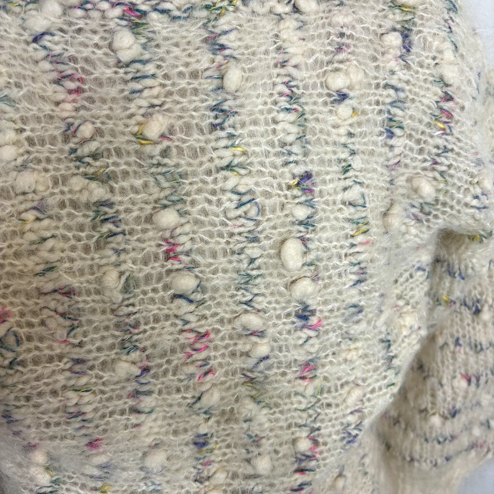 Other Bernat Klein Hand-Knit Mohair Bobble Sweater, Multicolor Pul Size M / US 6-8 / IT 42-44 - 3 Thumbnail