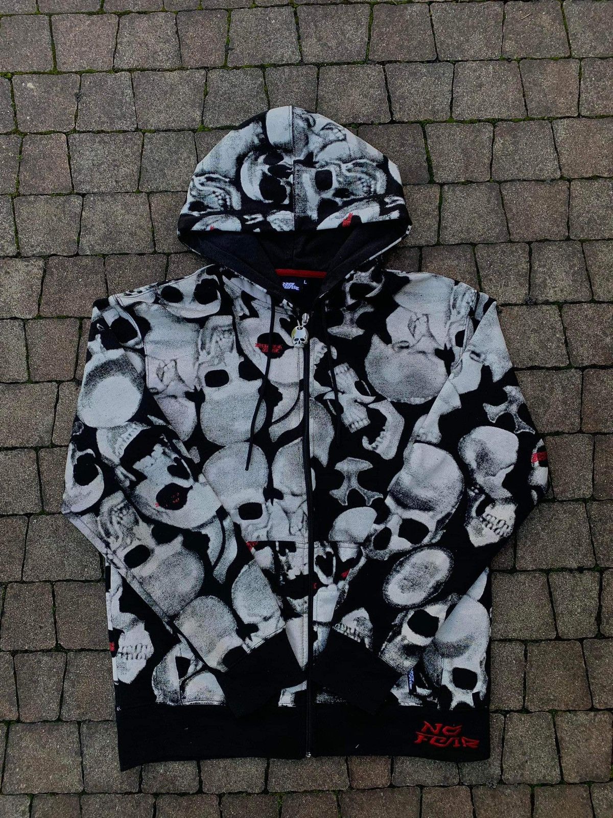 image of No Fear Hoodie in Black, Men's (Size Large)