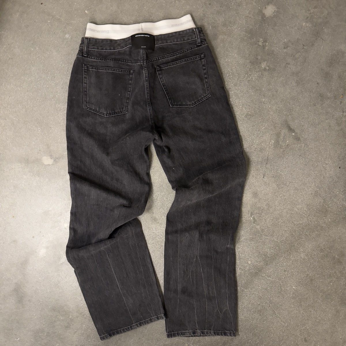 Alexander Wang Alexander Wang Layered Logo Waistband Jeans Size 31" - 3 Thumbnail