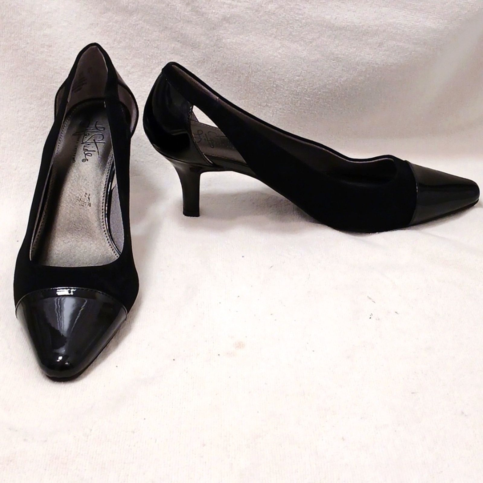 Other Life Stride Soft System Pumps Sz 9.5 BLACK Peekaboo Comfort Size US 9.5 / IT 39.5 - 5 Thumbnail