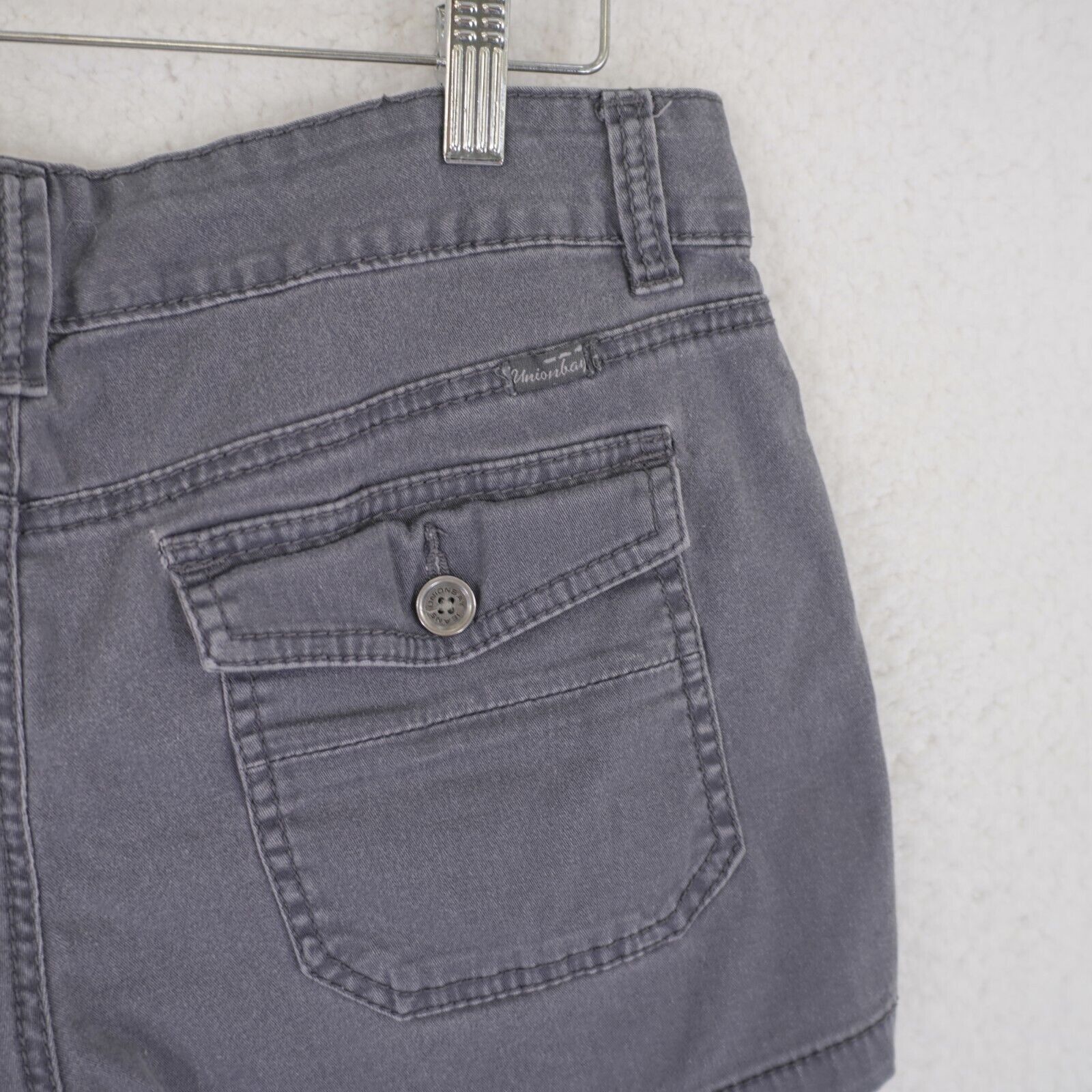 UNIONBAY Unionbay Gray Cotton Short Shorts 9 32/3.5 High Rise Cotton Size 30" / US 8 / IT 44 - 3 Thumbnail
