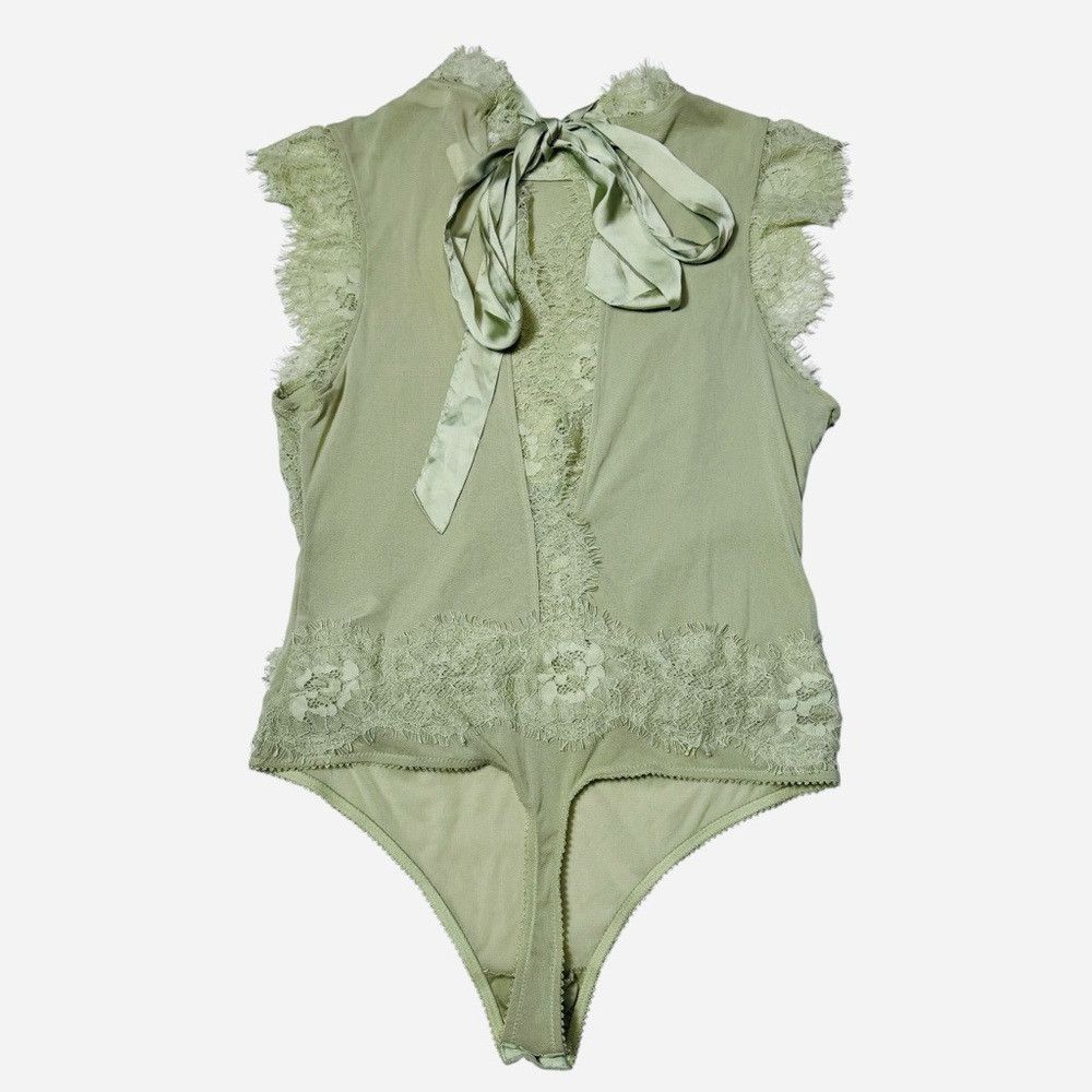 Free People NWT New Free People Sweet Nothings Washed Sage Bodysuit Siz Size L / US 10 / IT 46 - 4 Thumbnail