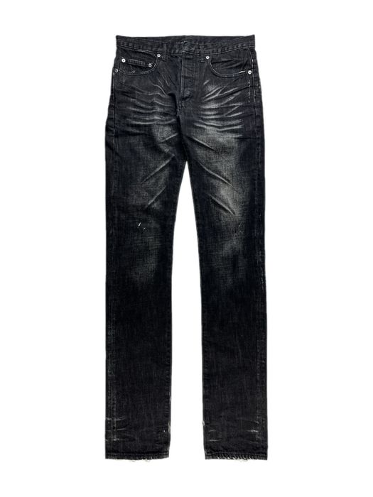 Dior AW03 Dior Homme Luster Clawmark Faded Denim Jeans Black | Grailed