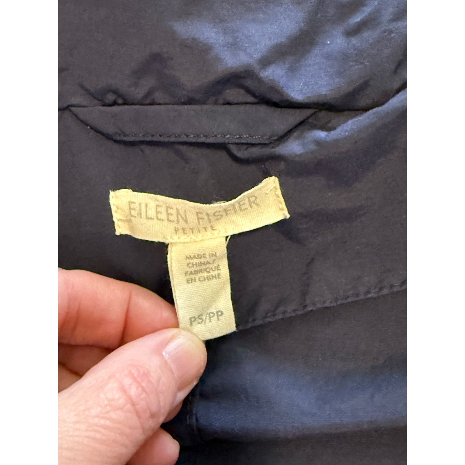 Eileen Fisher Eileen Fisher Jacket Women Small Petite Navy Blue Organic Size S / US 4 / IT 40 - 5 Thumbnail